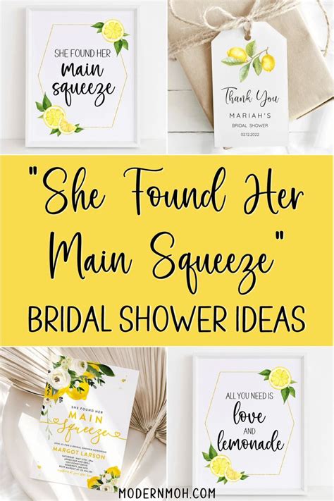 ‘she Found Her Main Squeeze’ Lemon Themed Bridal Shower Ideas Lemon Themed Bridal Shower