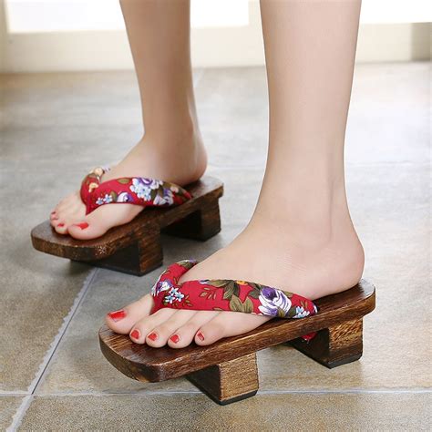 japanese traditional couple bathing shoes wooden paulownia geta clogs chinese summer flip flops
