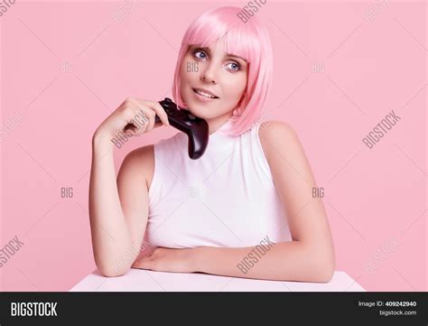 Happy Sexy Gamer Girl Image And Photo Free Trial Bigstock