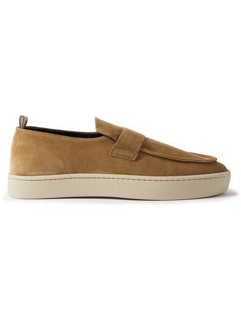 Officine Creative Bug Suede Penny Loafers Brown Officine Creative