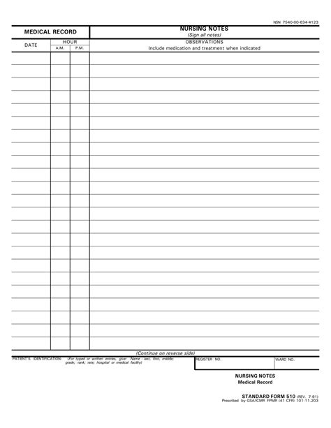 Daily Skilled Nursing Notes Printable Blank Pdf Online