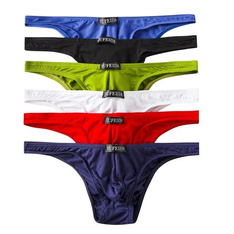 1 8 Packs Men S Modal Underwear Briefs Thongs Bikini Lingerie Tangas