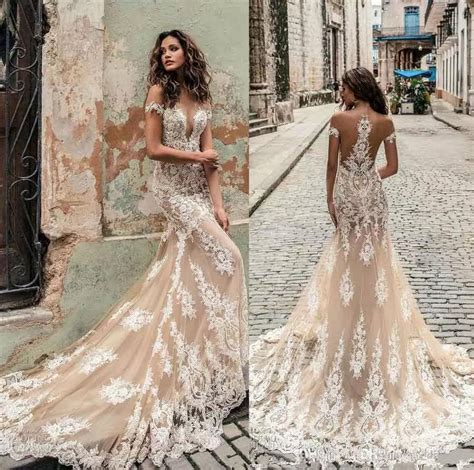 Deep V Neck Mermaid Bridal Gown Estimated Delivery Time Usa 3 9 Days Dhl Worldwide 15 30