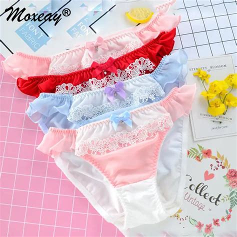 Moxeay Milk Silk Lingerie Thong Panties Ladies Sexy Seamless Satin Underwear Women Breathable