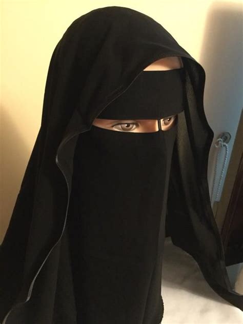 Islamic Long Saudi Niqab Nikab 3 Layers Burqa Hijab Ramadonveil Muslim