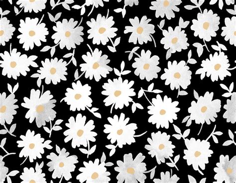 11 week floral repeat project, cad designs, collection 2, year 2. Repeating daisies. #print #daisy | Daisy pattern, Print ...