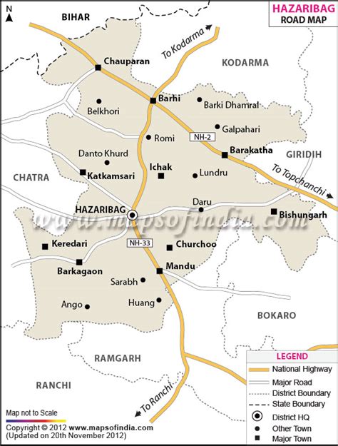 Hazaribagh Road Map