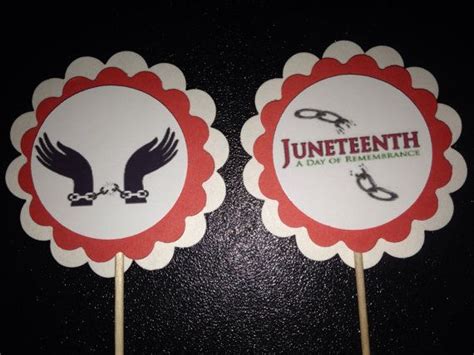 More information on this design. Juneteenth Cupcake Toppers Slavery Freedom by ...