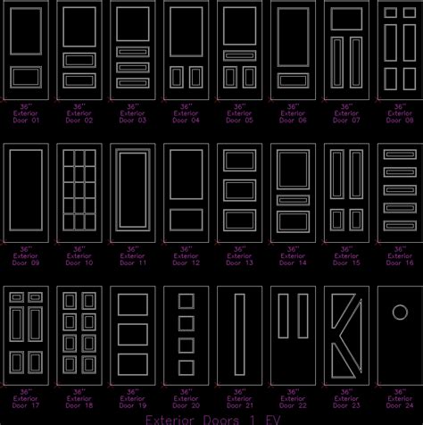 Exterior Doors 1 Dwg Block For Autocad Designs Cad