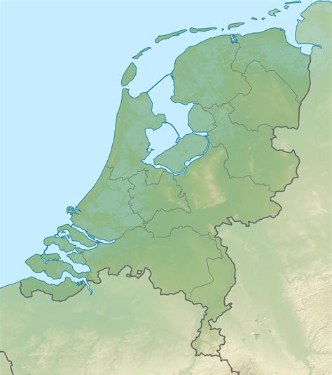 Netherlands Topographic • Map •