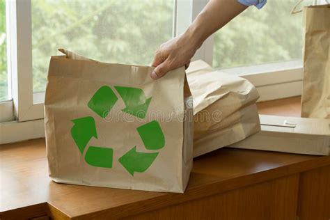 Recycling And Reuse Paper Bag Stock Image Image Of Alternative
