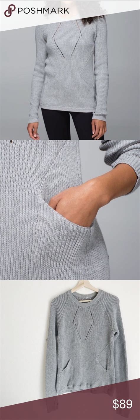 Lululemon Nwt Grey Better Sweater Lululemon Gray Cutout Sweater New