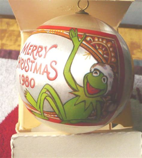 Vintage Muppets Hallmark Christmas Ornament 1980 Kermit Miss Piggy By