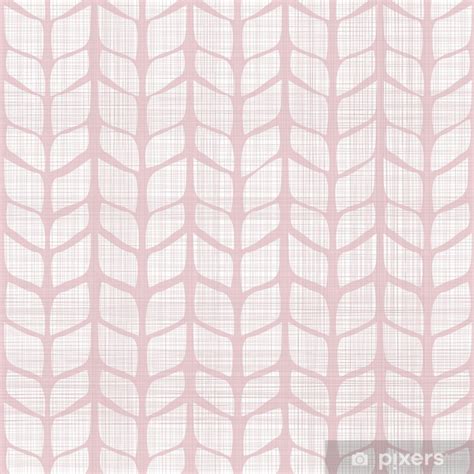 Wall Mural Geometric Pink Seamless Background With Fabric Texture