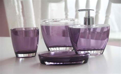 Dark Purple Bathroom Accessories Rispa