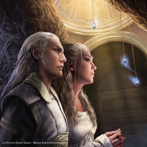 Galadriel With Celeborn Magali Villeneuve Tolkien Elves Lord Of The