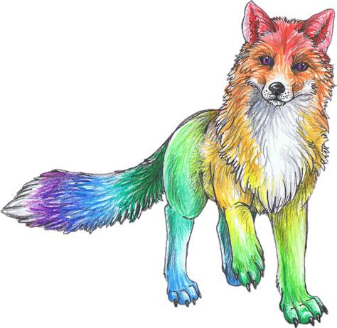 Rainbow Cute Animal Animals Sketch Art Drawing Colorful