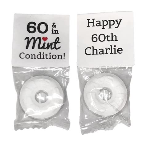 60th Birthday Party Favors Personalized Birthday Favors Etsy