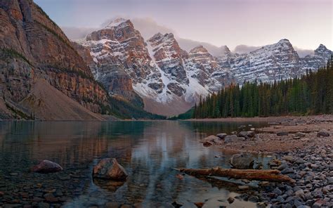 Papel De Parede Para Celular Banff Lago Moraine Alberta Parque