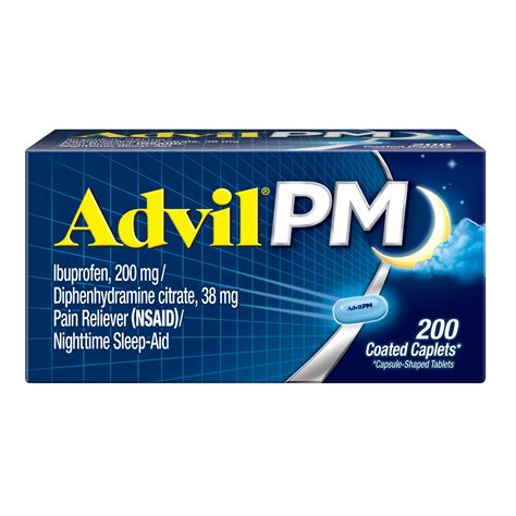 Product Of Advil Pm Pain Reliever 200 Ct