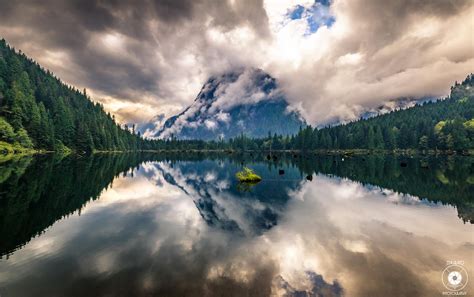 Reflections At A Remote Lake Near Vancouver British Columbia The