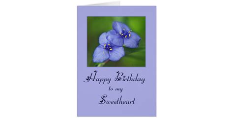 Happy Birthday Sweetheart Card Zazzle