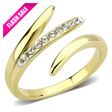 6 dip your jewelry in the second bowl of water to rinse it. WildKlass Stainless Steel Ring IP Gold Women Top Grade ...