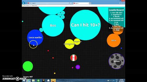 Agar Io Gameplay Getting Big Youtube