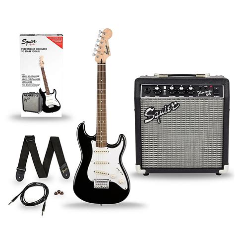 Squier Strat Pack With Black Stratocaster And Frontman G Reverb