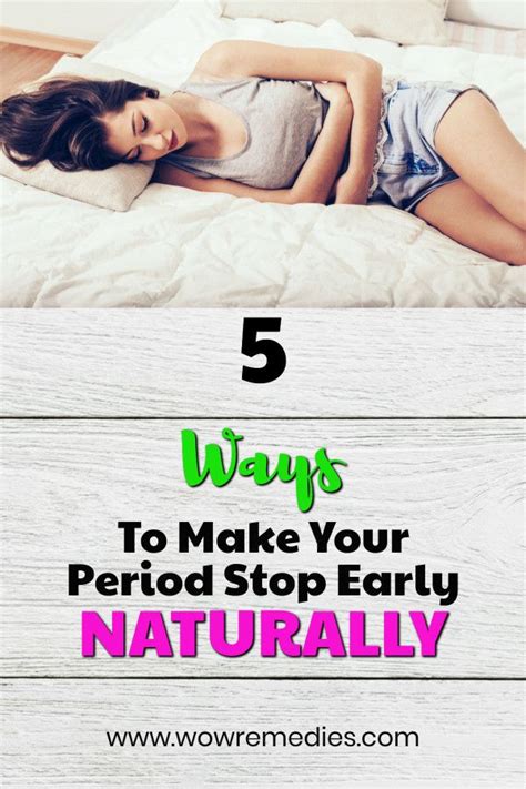 How To Stop Your Period Early (Home Remedies) | Period bleeding, Period
