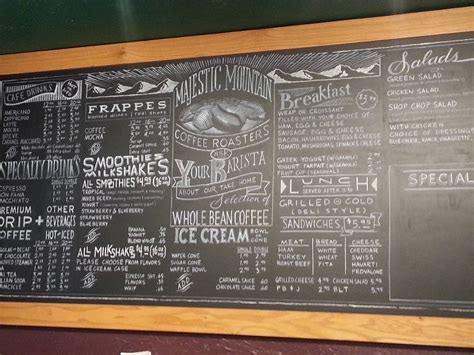 Beautiful Chalk Menu Board In Kingston Wa Imgur Cafe Chalkboard