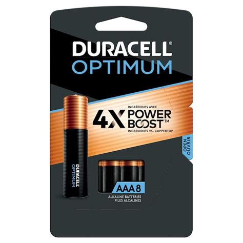 Duracell Optimum Alkaline Aaa Batteries 8 Pack In The Aaa Batteries