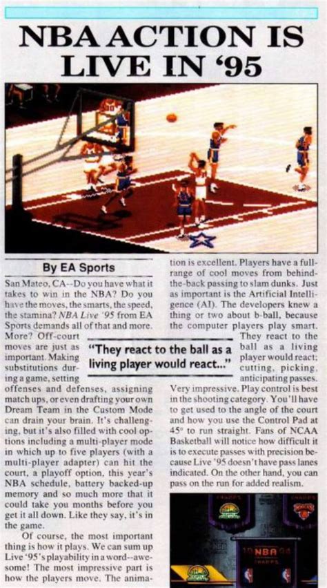 Cheats/hints/walkthroughs for nba live 95. Wayback Wednesday: NBA Live 95 Nintendo Power Articles | NLSC