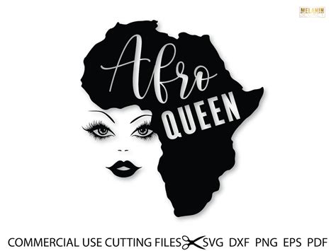 Afro Queen Woman Silhouette Africa Woman Silhouette Svg Png Etsy