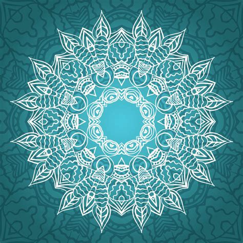 Turquoise Mandala Wall Art Digital Art