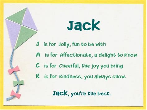 Acrostic Name Poems For Boys Letterpile