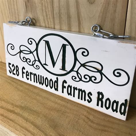 Mailbox Address Sign Double Sided Mailbox Address Plaque Etsy