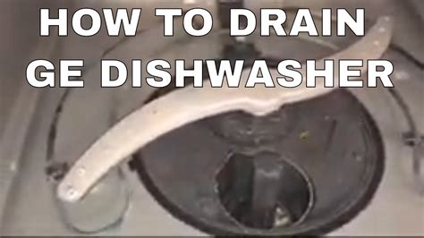 What causes a dishwasher to not drain completely? How To Drain The Water Out Of Your GE Dishwasher - YouTube