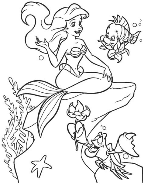 30 Desenhos Da Pequena Sereia Ariel Para Colorir E Imprimir Online