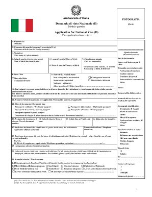 excuses Hostile conducteur formulaire de demande de visa pour l italie