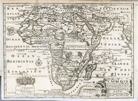 Illustration Of The Old 19th Century Map Of Africa Stock Image Image