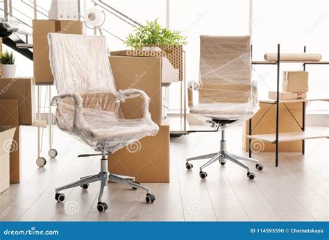 Moving Boxes And Furniture Stock Photo Image Of Office 114593590