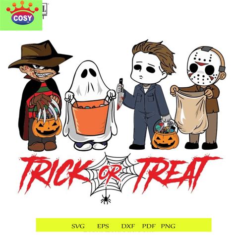 Chibi Horror Movie Character Trick Or Treat Halloween Svg