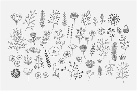 Image Result For Simple Flower Line Drawing Flower Doodles Floral