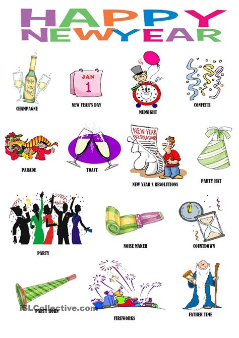 New Year Pictionary Newyear Pictionary Words Christmas Cards Drawing