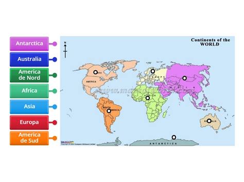 Continentele Lumii Labelled Diagram
