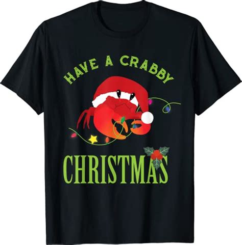 Funny Have A Crabby Christmas Crab Lovers Cute Xmas Lights