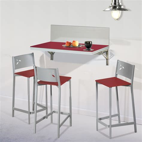 Conjuntos de mesa y sillas de cocina para los mejores desayunos. Mesa de cocina plegable de pared con 2 posiciones DKG