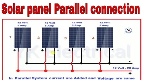The solar panels will be connected to a general wire. Solar panels parallel connections | solar system parallel wiring in hindi YK Electrical - YouTube