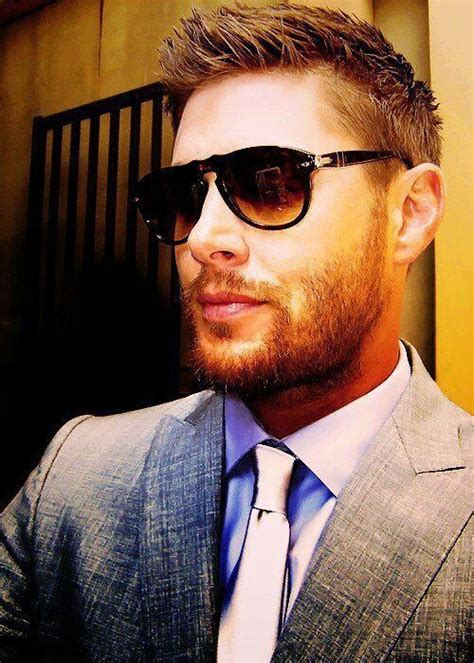 Jensen ackles shows the before and after of having to shave his beard to start filming on the upcoming ninth season of supernatural. Jensen with a beard | Jensen Ackles | Pinterest | Beards ...